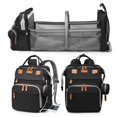 thumbnail image 1 of Jeryswet Bolsas de pañales para bebés con cambiador, mochila impermeable de gran capacidad para pañales para mamás y papás con puerto de carga USB y correas para cochecito, regalos para baby shower, n, 1 of 5