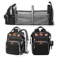 thumbnail image 1 of Jeryswet Bolsas de pañales para bebés con cambiador, mochila impermeable de gran capacidad para pañales para mamás y papás con puerto de carga USB y correas para cochecito, regalos para baby shower, n, 1 of 5