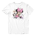 thumbnail image 2 of Disney Minnie Mouse Women's Cat Flowers T-Shirt (Bright White, S-XXL), 2 of 4