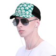 thumbnail image 4 of Picia Green Baseball Pattern Trucker Hat,Baseball Cap,Sun Protection Cap,Stylish Headwear,Leisure Cap,Outdoor Sports Cap, 4 of 7