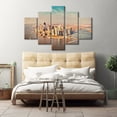 thumbnail image 3 of TISHIRON 5PCS Framed Canvas Wall Art Set,60"x40" Manhattan Skyline Downtown Canvas Art Decor, 3 of 7