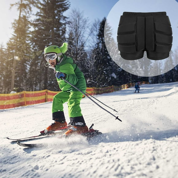 Kids Butt Pad Shorts for Skating Snowboarding Ski Hockey, Kids Ice Skating Accessories, Hip Tailbone Protective Padded Shorts for Youth Child