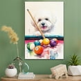 thumbnail image 3 of Cotonde Tulear Dog Canvas Billiards Canvas – Funny Cotonde Tulear Dog Canvas Artwork, Funny Dog Wall Art for Billiards Room or Pet Shop, 3 of 5