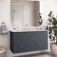 thumbnail image 1 of Modway Bryn Meuble-Lavabo de Salle de Bain Mural 48 Pouces Gris Blanc, 1 of 9