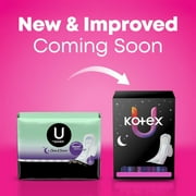 U by Kotex Clean & Secure Overnight Maxi Pads, 40 Count