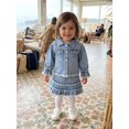 thumbnail image 5 of Cjfdfy Toddler Girls Denim Outfit Fashion Solid Color Long Sleeve Button Down Collared Jacket with Skirt 2Pcs Fall Set Cute Cowgirl Outfits Toddler Girls Denim Skirt Outfit Cowgirl Outfit 1-6T, 5 of 9