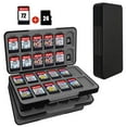 thumbnail image 1 of Nintendo Switch Game Case - Black Holder With 72 Card Slots & 24 Micro SD Slots, Hard Shell, Silicone Lining, 1 of 7