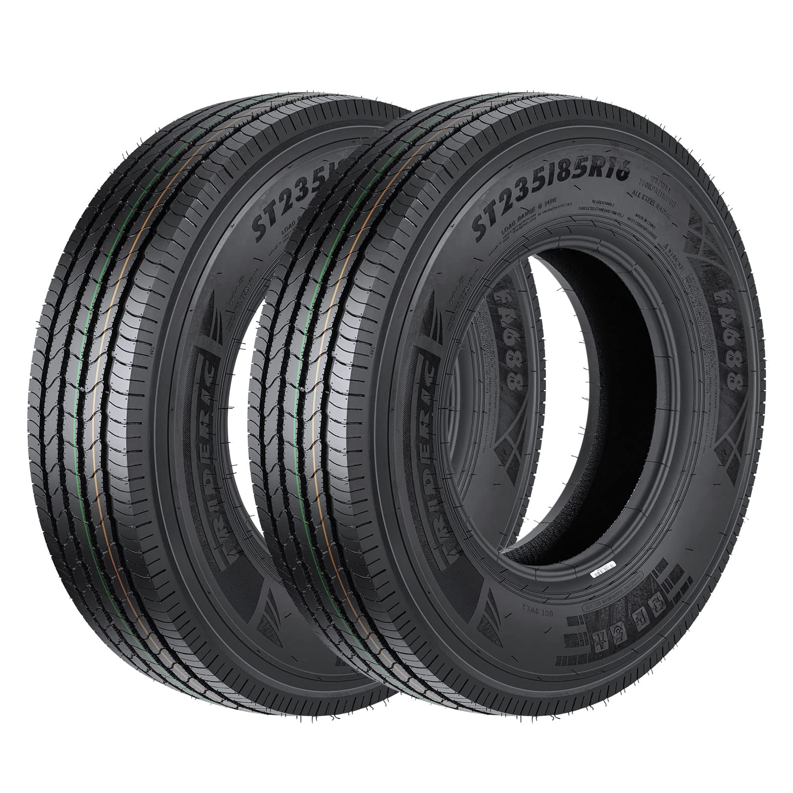 WhizMax 2 Set 235/85R16 14PR All Steel Heavy Duty ST Trailer Tire