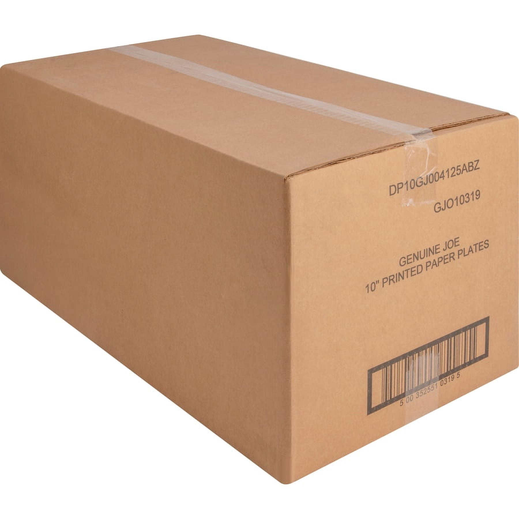 Genuine Joe Printed Paper Plates - 125 / Pack - Disposable - Assorted - 500 / Carton