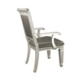 thumbnail image 5 of Glamourous Silver Finish 7pc Set Table 2 Arm Chairs 4 Side Chairs Modern Dining Room Furniture, 5 of 7