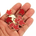 thumbnail image 4 of Uxcell Maple Leaf Pendants Enamel Tree Leaf Beads Metal Leaves Charm for Jewelry Making, Red 40 Pack, 4 of 6