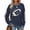 Dark blue, variant on ZJXFGS Ladies Football Sweatshirtsfootball Pullover Womenfootball Crewneck Womenfootball Mom Sweatshirts for Women Green L