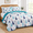 Blue-Queen, variant on King Quilt Set Red Brown Gingerbread House Holiday Bedspread King Size