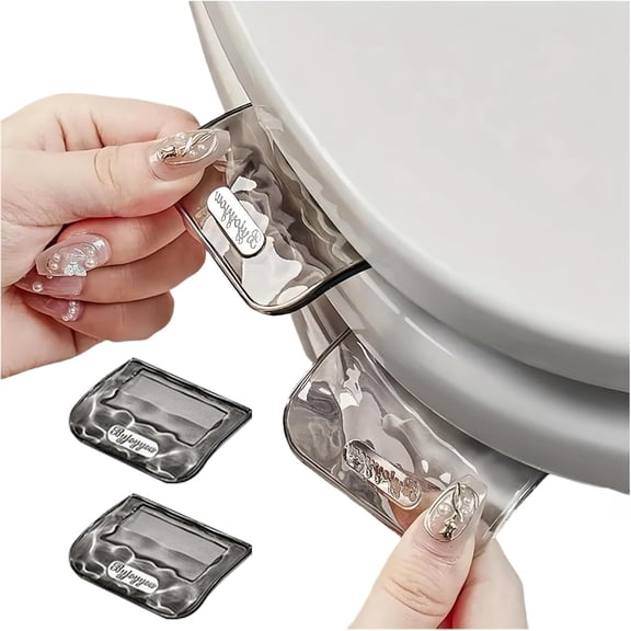 Toilet Seat Lifter Tab, Handle to Lift and Easy Install Hands-Free Lever for Home and Office