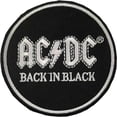 thumbnail image 1 of AC/DC Back In Black Circle Iron On Patch, 1 of 1