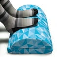 thumbnail image 3 of Polygons Foot Rest, Repeating Geometric Mosaic Design Pattern with Monochrome Triangles, Non-Slip Backing Adjustable Ergonomic Memory Foam Leg Support for Office, Sky Blue and Pale Blue, by Ambesonne, 3 of 5