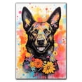 thumbnail image 3 of Thuan Belgian Laekenois Dog Flower Art Print Canvas, Wall art Painting Decor, Puppy Pop Art Home Decor Artwork For Bedroom Living Room Bathroom Decor, Puppies Colorful Photo, 3 of 6