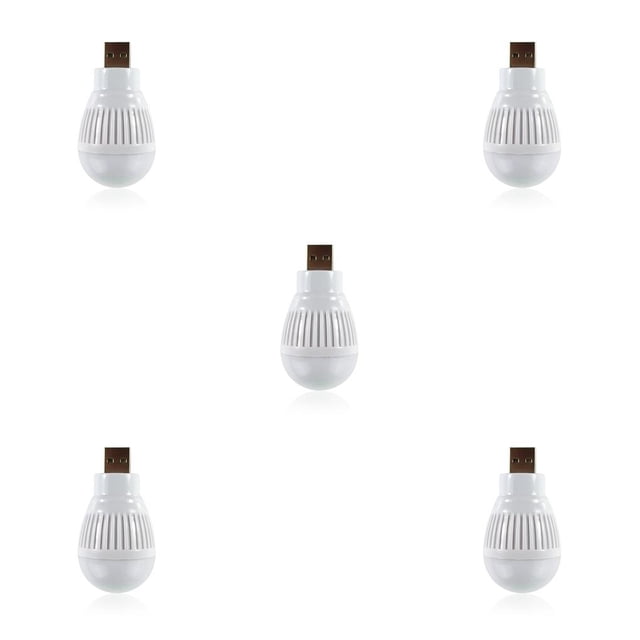 Methold Camping Senderismo Bombilla alimentada por USB sin bombillas de plástico Hogar Dormitorio Hotel Linterna Accesorio de iluminación Blanco Type2 NO2