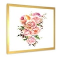 thumbnail image 2 of Designart 'Bouquet Of Pink Roses Flowers' Traditional Framed Art Print, 2 of 4