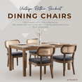 thumbnail image 3 of Dayalane Rattan Dining Chairs Set of 2, Upholstered Farmhouse Cane Back Chairs with Wooden Frame for Kitchen, Dining, Living Room, Charcoal, 3 of 9
