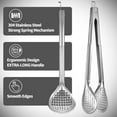 thumbnail image 2 of 2 Pack BBQ Tongs Multi-Purpose Kitchen Food Tongs for Cooking, Grilling, Barbecue - Food-Grade Stainless Steel Grill Tongs, 600ºF High Heat-Resistant Design - 13 Inch, 2 of 8