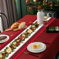 thumbnail image 6 of FastXmas Christmas Table Runner Decoration,11.8 x 70 Inch Christmas Red Snowflake,Santa Table Runner Ornaments,Linen Like Table Runner Decor for Indoor Outdoor Home Party Table Decor Christmas Party, 6 of 6