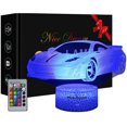 thumbnail image 1 of Car Gift for Boys, Racing Car 3D LED Illusion Lamp, Night Light for Boys, 1 of 6