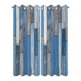 thumbnail image 2 of nqOlkjepod Outdoor Curtains for Patio Waterproof, Vintage Blue Wooden Outdoor Privacy Panels Grommet, Farmhouse Wood Grain Blackout Outside Curtains for Porch/Cabana/Pergola 54"x108", 2 Panels, 2 of 8