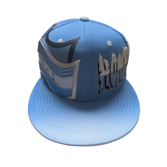 Honduras Flag Graffiti Style Sky Blue Snapback Hat
