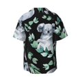 thumbnail image 2 of Gaeub Cartoon Koala Bear Men's Lapel Short Sleeve Shirt, Relaxed Fit Shirt, Soft and Breathable for Outdoors Party Travel - X-Large, 2 of 7