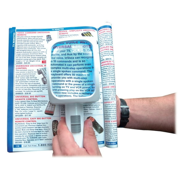 REIZEN LED Illuminated Stand Magnifier - Rectangular - 3x