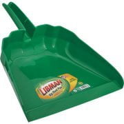 12" Wide Scoop Dust Pan, Green Non-Breakable Polypropylene by:, Large dust pan is also designed to snap onto a...
