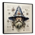 thumbnail image 2 of Designart "Gnome Drawing In Diagrammatic Style" Gnome Floater Framed Wall Art Prints, 2 of 5