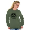 thumbnail image 4 of Whale Compass Free Spirit Animal Women Crewneck Sweatshirt Brisco Brands S, 4 of 6