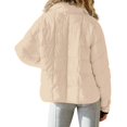 thumbnail image 2 of UJNDER Women's Lightweight Oversized Long Sleeve Packable Jacket Warm Short Winter Jackets for Women Beige L, 2 of 6