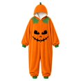 thumbnail image 7 of FASHOFT Adult Onesies for Women Men Halloween Unisex Cosplay Pajamas 3D Hooded Jumpsuit Flannel Zipper Closure Soft Cozy Dress up Orange M, 7 of 7