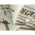 thumbnail image 4 of Ambesonne Movie Theater Quilted Bedspread Set 3 Pcs, Vintage Set, Queen Size, Beige Brown, 4 of 5