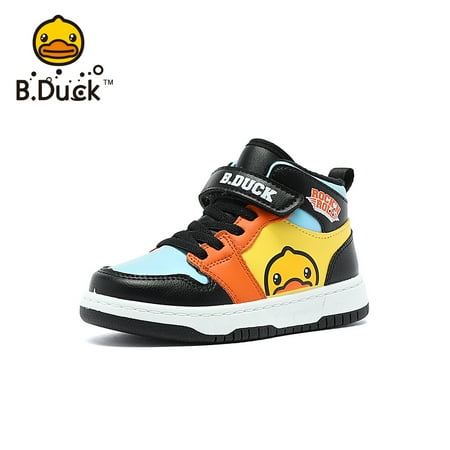 

B.Duck Kids High Top Sneakers Non Slip Cartoon Pattern Skate Shoes Sports Shoes