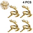thumbnail image 1 of Anillos para servilletas, 4 anillos para servilletas elegantes de alces dorados para cubiertos WD.WDQZL Hogar, 1 of 2