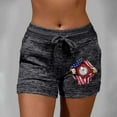thumbnail image 5 of Womens Yoga Shorts Independence Day Women Quick Drying Casual Sports Butterfly Print Elastic Short, 5 of 7