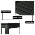 thumbnail image 3 of Yiwa Black Coffee Table for Living Room, 34"x22"x16" Patio Coffee Table for Garden, 3 of 7