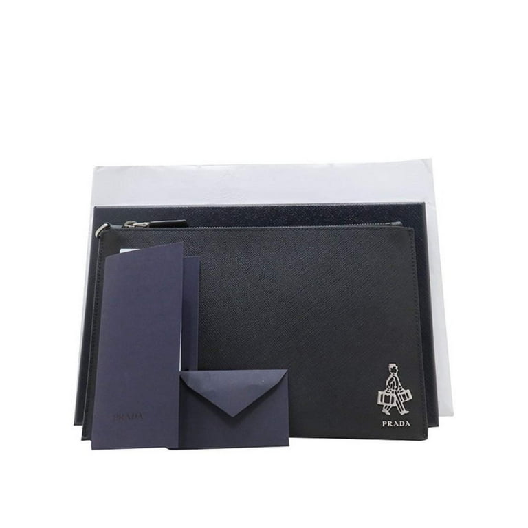 Prada logo document holder sale