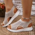 thumbnail image 4 of Viluyesy Comfort Sandals for Womens, Wide Width Breathable Soft Sole Spring Summer Fashion Casual Shoes Beige US6, 4 of 9