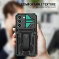 thumbnail image 5 of Compatible with Samsung Galaxy S21 Plus Back Case, 360 Rotating Removable Belt Clip & Hidden Kickstand & Hard PC + Soft TPU & Anti-fall & Shock Absorption Phone Case for Galaxy S21 Plus, Darkgreen, 5 of 12