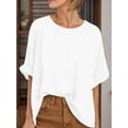 thumbnail image 3 of Weardear's Women Oversized T Shirt Casual Summer Short Sleeve High Low Loose Tees Tops, 3 of 5