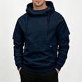 thumbnail image 7 of Men's Hooded Pullover Solid Color Long-sleeved Sweatshirt for Man Fall Winter, 7 of 7