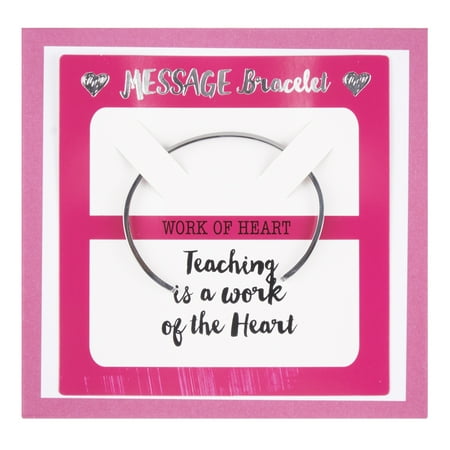 Way To Celebrate Valentine's Day Teacher Bracelet, Silver
