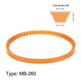 thumbnail image 2 of Uxcell 2pcs MB Series Standard Sewing Machine Belts MB260 Motor Triangle V-Belt with Single Tooth, 2 of 6
