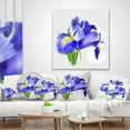 thumbnail image 4 of Designart Blue Iris Illustration Watercolor - Floral Throw Pillow - 12x20, 4 of 5