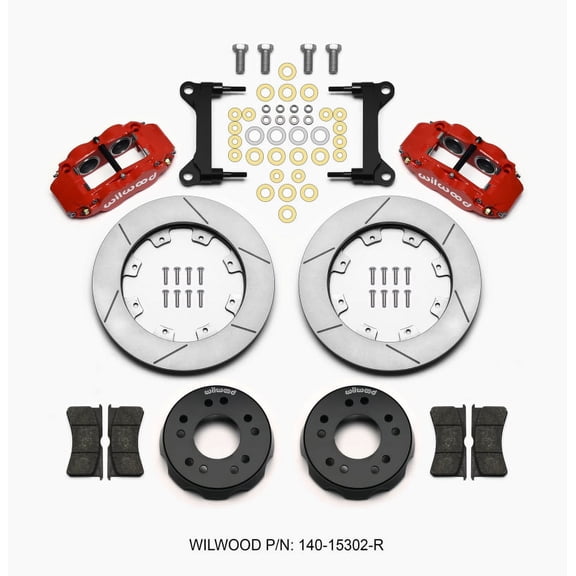 Wilwood Narrow Superlite 4R Front Kit 12.19in Drilled Red 63-87 C10 w/ Wilwood Pro Spindles